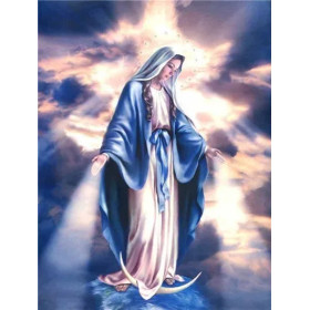 Vierge Marie au Croissant de Lune Diamond Painting