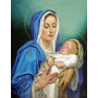Vierge Marie à l'Enfant Jésus endormi Diamond Painting