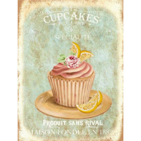 Cupcake Vintage aux Agrumes Diamond Painting