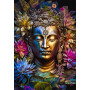 Bouddha Serein aux Lotus d'Or et d'Azur Diamond Painting