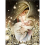 Vierge Marie et Enfant Jésus sous les Éclats de Lumière Diamond Painting