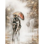 Amour sous la Pluie Urbaine Diamond Painting