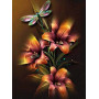 Lys Enchantés et Libellule Irisée Diamond Painting