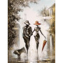 Promenade Impressionniste sous la Pluie Diamond Painting