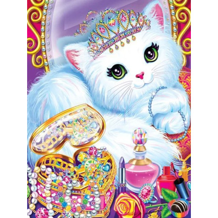 Princesse Féline aux Trésors Diamond Painting