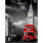 Big Ben et Bus Rouge : Contrastes Londoniens Diamond Painting