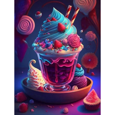 Coupe de Rêve aux Délices Néons Diamond Painting