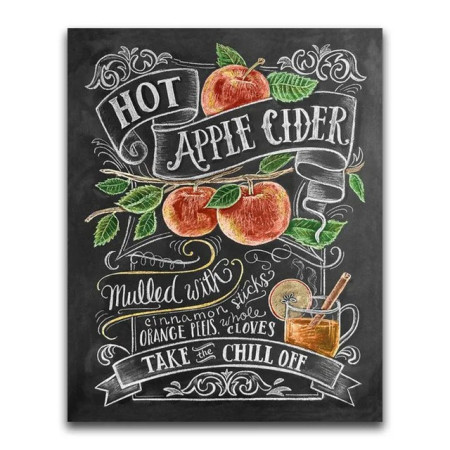 Cidre Chaud aux Pommes d'Automne Diamond Painting