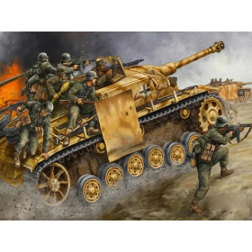 Assaut du Désert : Sturmgeschütz III et Fantassins Diamond Painting