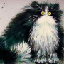 Chat Ébouriffé aux Yeux d'Ambre Diamond Painting