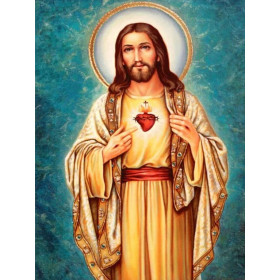Sacré-Cœur de Jésus en Broderie Diamant Diamond Painting