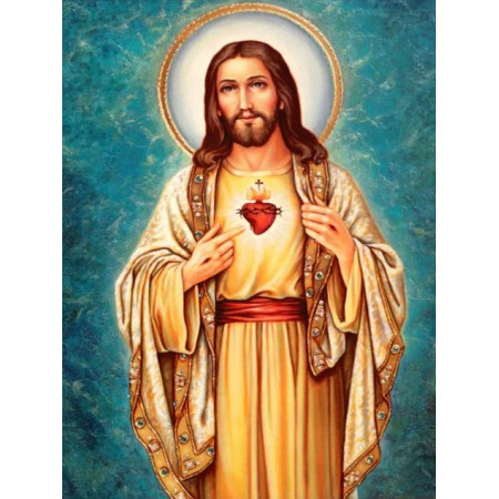 Sacré-Cœur de Jésus en Broderie Diamant Diamond Painting