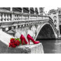 Escarpins Rouges et Roses sur le Pont Vénitien Diamond Painting
