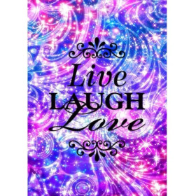 Live Laugh Love sous un Ciel Étoilé Diamond Painting