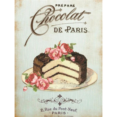 Gâteau Chocolat Parisien Vintage Diamond Painting