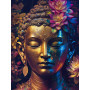 Bouddha Doré aux Fleurs de Lotus Diamond Painting