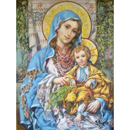 Vierge Marie et Enfant Jésus en Broderie Diamant Diamond Painting