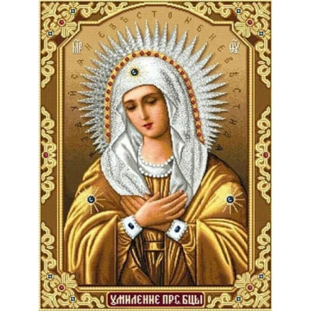 Vierge Marie Icône Orthodoxe Dorée Diamond Painting