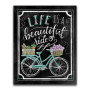 Vélo Vintage et Bouquet de Fleurs : Life is a Beautiful Ride Diamond Painting