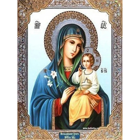 Vierge Marie et Enfant Jésus Icône Byzantine Diamond Painting
