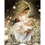 Vierge Marie et Enfant Jésus sous la Neige Diamond Painting