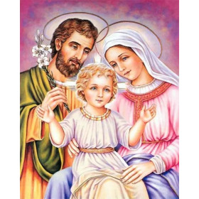 Sainte Famille aux Lys Blancs Diamond Painting
