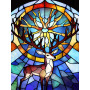 Cerf Vitrail aux Rayons du Soleil Diamond Painting