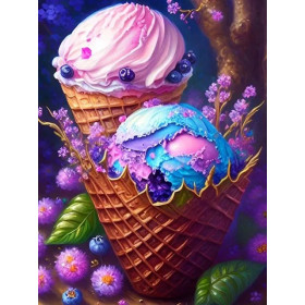 Cornets de Glace Enchantés Diamond Painting