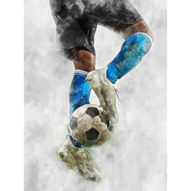 Action Football en Aquarelle Diamond Painting