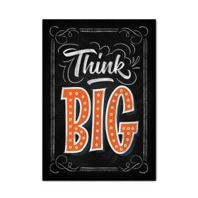 Think BIG : Citation Motivante sur Tableau Noir Diamond Painting