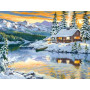 Reflets d'Hiver au Chalet Enneigé Diamond Painting