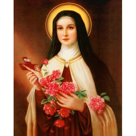 Sainte Thérèse de Lisieux aux Roses Diamond Painting