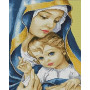 Vierge Marie et Enfant Jésus aux Éclats d'Or Diamond Painting