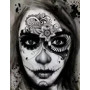 Calavera Élégante aux Fleurs de Souci Diamond Painting