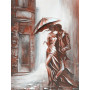 Baiser sous la Pluie Rouge Diamond Painting
