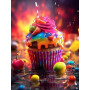 Cupcake Féerique aux Couleurs de la Fête Diamond Painting