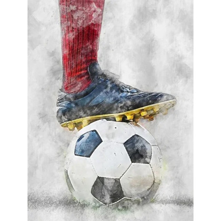 Jambe de Footballeur Aquarelle Diamond Painting