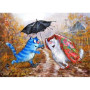 Duo Félin sous l'Orage d'Automne Diamond Painting