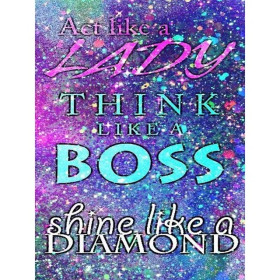Citation Motivante Lady Boss Diamant Diamond Painting