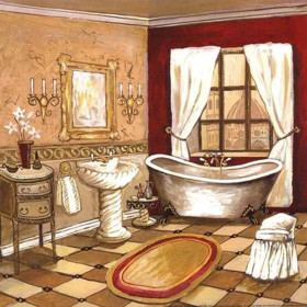 Salle de Bain Vintage et Luxueuse Diamond Painting