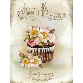 Cupcake Rétro au Chocolat Poulain Diamond Painting