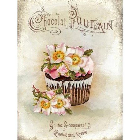 Cupcake Rétro au Chocolat Poulain Diamond Painting
