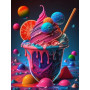 Coupe Glacée Surréaliste aux Couleurs Acidulées Diamond Painting