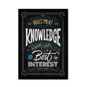 Citation Benjamin Franklin : Investir dans le Savoir Diamond Painting