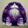 Gros Chat Fluffy aux Yeux Jaunes Diamond Painting