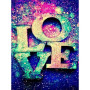 Love Psychédélique aux Éclats Cosmiques Diamond Painting
