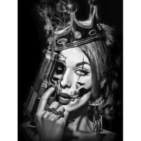 Reine Macabre au Pistolet Diamond Painting