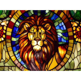 Lion de Vitrail Flamboyant Diamond Painting