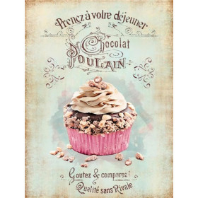 Cupcake Chocolat Poulain Vintage Diamond Painting