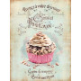 Cupcake Chocolat Poulain Vintage Diamond Painting